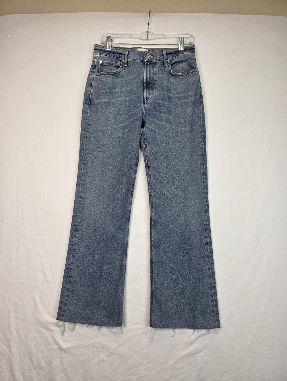 Citizens of Humanity Vidia Premium Vintage Flare Jeans Raw Hem Denim Size 28